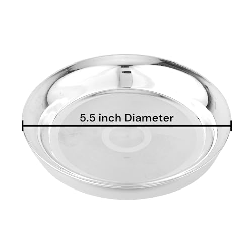 Image of Pure Silver Plate|Chaandi ki Thali Silver Dish Puja, Thali for Dining, Home, Puja