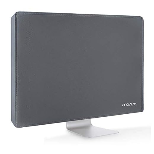 MOSISO Monitor Polvo Funda 19,19.5,20,20.5,21 Pulgadas Panel de LCD/LED/HD Antiestático Pantalla de Protectora Compatible con 19-21 Pulgadas iMac,PC,Computadora de Escritorio y TV, Espacio Gris