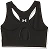 Under-Armour-Womens-Armour-Mid-Keyhole-Sports-Bra Under Armour Women's Armour Mid Keyhole Sports Bra , Black (001)/Metallic Silver , Large