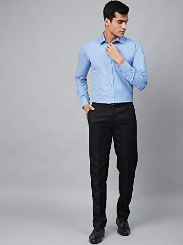 Image of MANQ Men's Regular Fit Cotton Formal Shirt, Full Sleeves, Spread Collar, Button-Down, Office, Business & Casual Wear