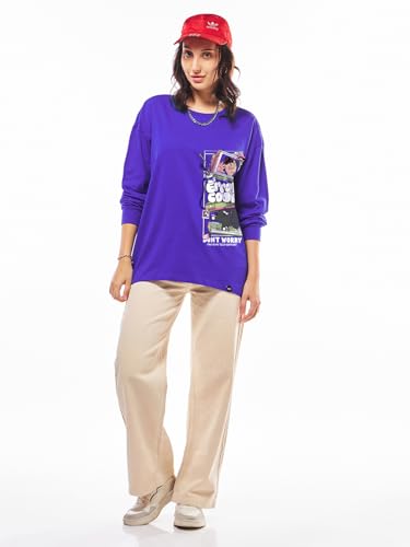 Image of Bewakoof Women's Graphic Print Oversized Fit T-Shirt