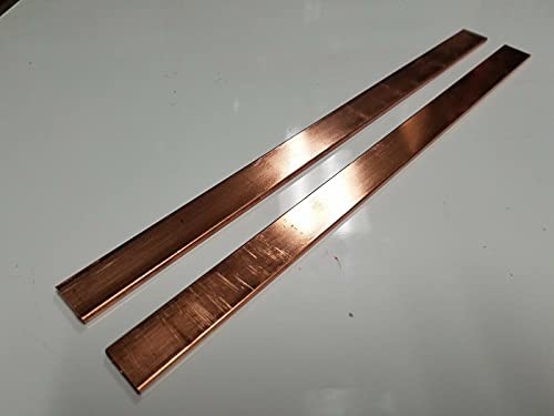 (2) 110 Copper Bar 1/2 Hard, 1/8'' Thick x 3/4'' Wide x 12 Inch Length