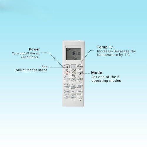 Image of Original ac Remote Air Conditioner Remote Compatible for LG Split AC Remote Control [ Compatible for Lg Ac Remote ] [ AC-36I ], White
