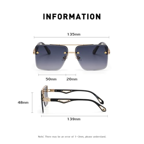 Lunettes de soleil pour homme au style vintage tendance avec des verres dégradés chic - 7