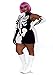 Dreamgirl Women's Parti-Skeleton Costume, Sexy Retro 60s Mod Girl Go Go Fashion Halloween Costume 2X