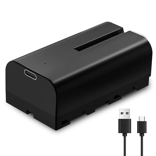 OANSER Replacement NP-F550 Battery with USB-C 3500mAh for NP-F970 NP F550 F750 F770 F960 F530 F330 F570 CCD-SC55 TR516 TR716 TR818 TR910 TR917 NPF Battery for LED Light/Monitor/Camera (1 Pack)