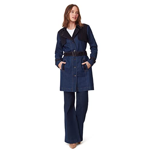 Christian Siriano x Gloria Vanderbilt Collab Women's Storm Shield Demin Trench