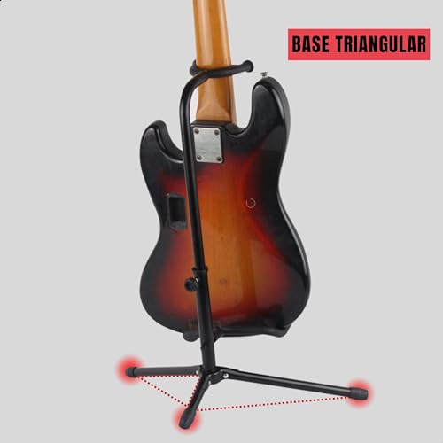 Suporte de Chão Violão Guitarra Baixo Com Trava de Segurança Profissional Dobravel