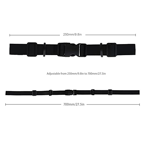 Image of 2x Backpack Chest Strap Adjustable Backpack Sternum Strap Chest Belt Nylon with Quick Release Buckle 25-70cm for Hiking and Jogging Black