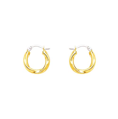 Créoles Or Jaune 18 carats anti-allergie épaisses 10mm pour lobes sensibles