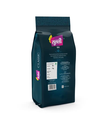 Image of Tulsi Tea Classic CTC Leaf 1kg - Finest Assam Chai Patti | Black Tea | Strong Tea Powder