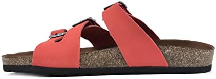 WHITE MOUNTAIN Shoes Greatest Women's Footbed Sandal, Red/Leather, 6 M | Image 2