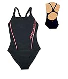 arena Badeanzug Einteiler Damen Schwimmanzug X Träger schwarz 36/38