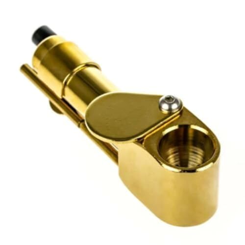 Handmade Tobacco Pipe Jamaican Portable Smoking Pipe with Tin Box Christmas Gift for Father Husband Electroplated Brass