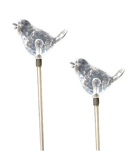 Starry Illuminate 2 Pcs Solar Color Changing Style Garden Stake Light Pathway Stake Light (Bird) #TOP24