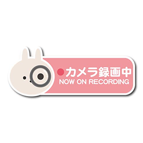 Amazon.co.jp: カメラ録画中 Now on recording シール