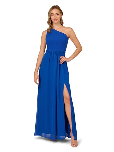 Image of Adrianna Papell One Shoulder Chiffon Gown