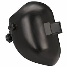 Sellstrom Nylon Super Slim Welding Helmet with 4-1/4" x 2" Sel-Snap Fixed Front, Black, S28501