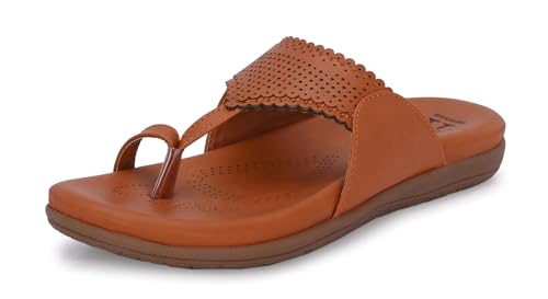 Image of Karaddi Women's Flats Heel | Back Open Fashion Sandals for Ladies Kolhapui Chappal | Stylish Thong Sandal