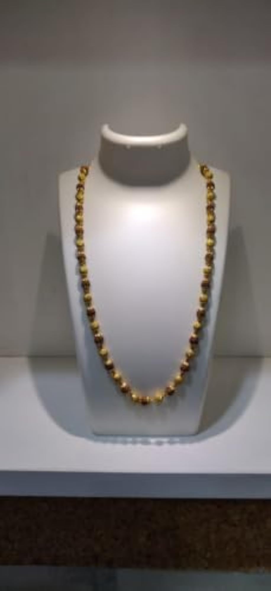 Gold Plated Rudraksh Mala Necklace