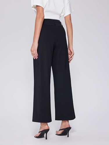 Vinova Womens Wide Straight Leg Pants Buttoned Stretchy High Waisted Business Casual Pants with Pockets4