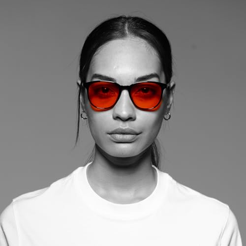 Image of ULTRAHUMAN Blue Light-Blocking Glasses (Night) | Improve Sleep Quality | Enhance Productivity | Reduce Eye Strain, Elegant Eyewear for Computer, Gaming, & Reading