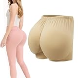 Seedollia Fake Butt Memory Foam Fat Suit Halloween Costume Accessories Old Lady Cosplay Christmas Prop Party Dress Light Brown