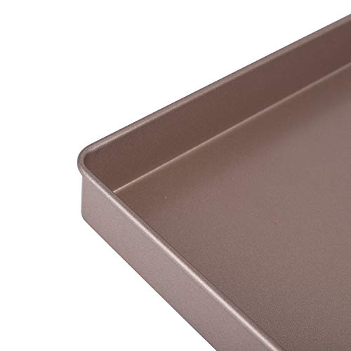 Square Baking Pan, 11X11 Inch Nonstick Square Cake Pan/Baking Sheet Pan/Square Cookie Sheet, Carbon Steel & Champagne Gold #TOP4