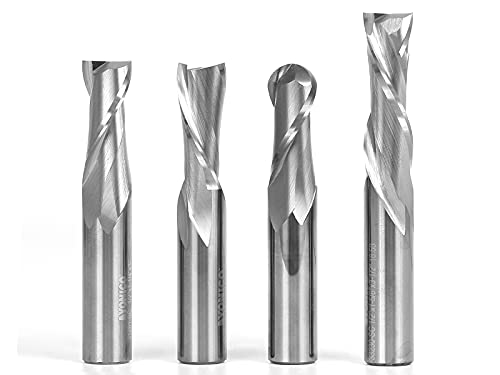 Image of YONICO CNC Endmill Router Bit Solid Carbide 1 /2-Inch Diameter X 1-1 /4-Inch Cutting Length 1 /2-Inch Shank 14424