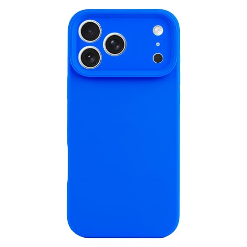 Danbey for iPhone 18/17 Pro Genuine Liquid Silicone Case, Camera Protector, Stain-Resistant, Heavy Duty Shockproof, Premium Basic Matte Slim Fit Phone Cover 6.3" 2025 2026, Bright Royal Cobalt - Blue