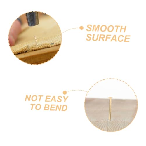 Head Copper Nails 200Pcs Golden Strong Sharp for Furniture Repair miniatura 4