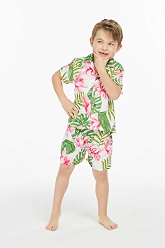 Hawaii Hangover Boy Aloha Luau Shirt Cabana Set in Wispy Cereus Black3
