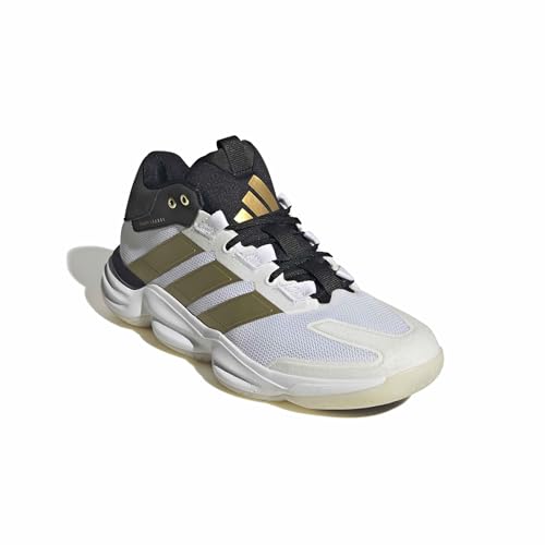 adidas Herren Courtstabil Indoor Performance Shoes, FTWR White/Gold met./core Black, 46 2/3 EU – Ansicht 3