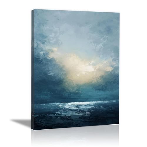 Peinture abstraite moderne sur toile 50x70cm pour décorer un salon chic