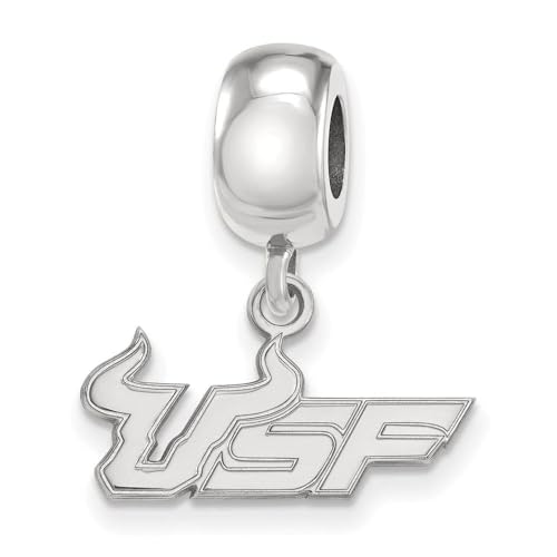 LogoArt Sterling Silver University of South Florida Sm Dangle Bead Charm