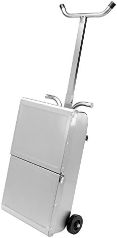 Chiefmax Portable Folding Camping Grill - Mini Stainless Steel Charcoal Barbecue Grill (Rolling Briefcase with Suitcase Handle)