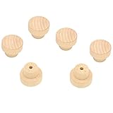 💎Hergestellt aus hervorragendem Barholz, Holzfarbe, schöne Schubladengriffe, pilzförmige Griffe, 6er Pack