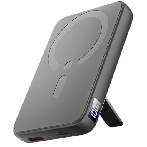 for Magsafe Portable Charger, 12000mAh Wireless Magnetic Power Bank with Stand&PD 20W Fast Charging...