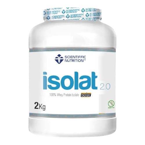 Scientiffic Nutrition - Isolat 2.0, Whey Protein, Suplemento de Proteina Aislada ISO con Lactasa, Proteina de Suero de Leche en Polvo - 2Kg, Fresa.