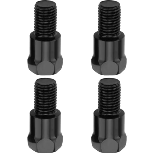 4 Piezas Rosca Derecha M8 a M10 Adaptador de Espejo para Scooter de Motocicleta Negro