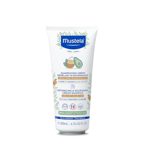 Mustela Shampoo Cachos Desembaraçados 200ml - Para Cabelos Ondulados, Cacheados e Texturizados - Limpa Suavemente, Nutre e Desembaraça
