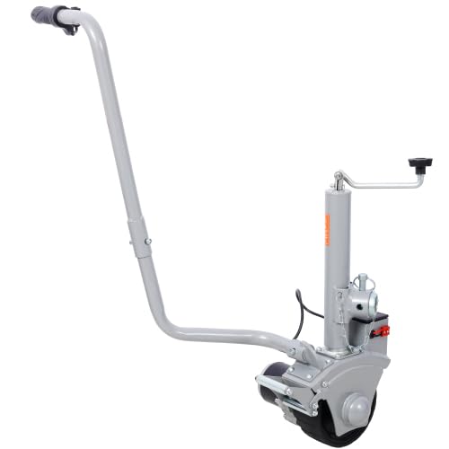 Electric Trailer Dolly, 5000lbs Towing Capacity, 350W 12V Trailer Jockey Wheel with 22 ft/min Moving Speed, 8'' Rubber Tire, for Moving Trailer Caravan Boat