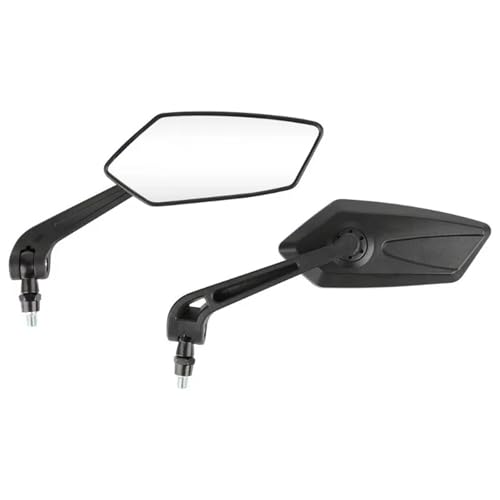 Espejos retrovisores para motocicleta con acabado premium de plástico ABS kit de 2 unidades de 8mm 2
