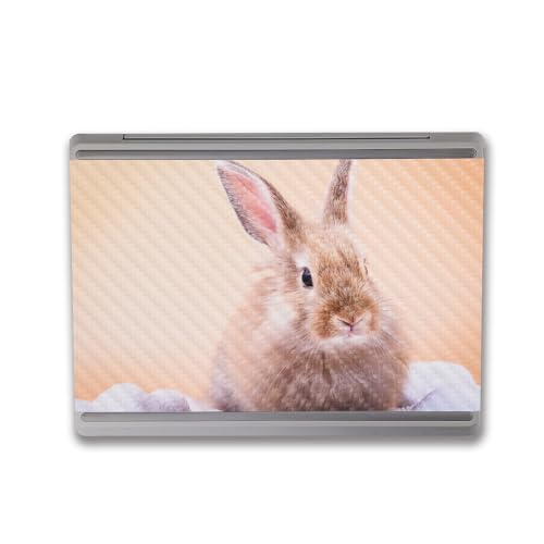 Image of MightySkins Carbon Fiber Skin Compatible with Microsoft Surface Laptop Go 3 (2023) Full Wrap Kit - Bunny | Protective, Durable Textured Carbon Fiber Finish | Made in The USA