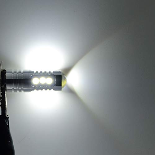 H3 LED Fog Light Bulbs, 2000 Lumens Extremely Bright 3030-SMD H3 LED Bulbs with Projector for Auto Motorcycle Cars Trucks SUV Fog DRL Lights(6000K Xenon White)