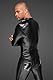 3 BRUJAS MALE JACKE WET mit Falten - SCHWARZ