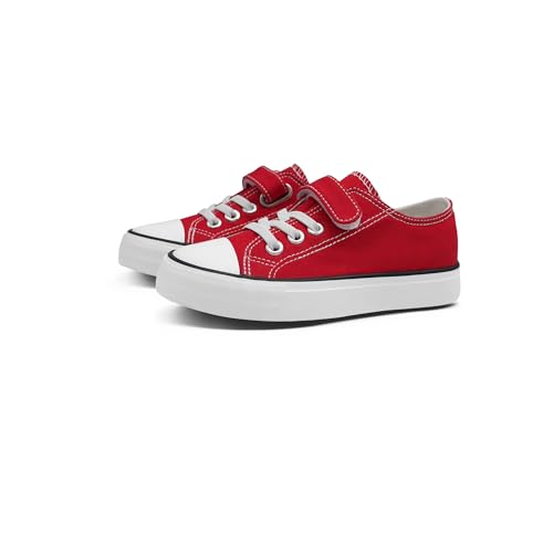 ANTLULU Boys and Girls Canvas Kid Shoes Adjustable Design Fashion Casual Sneakers
