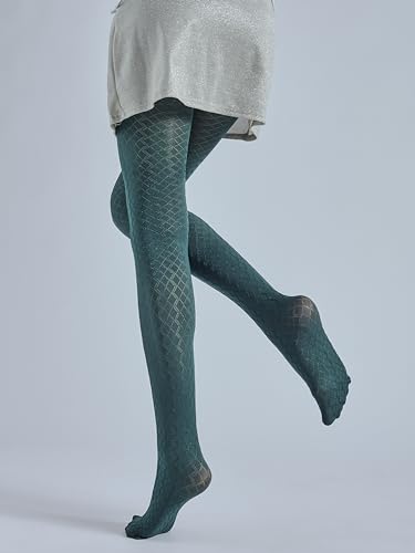Image of Sahabowi Women Tights, Female Sheer High Waist Pantyhose, Vintage Control Top Stockings