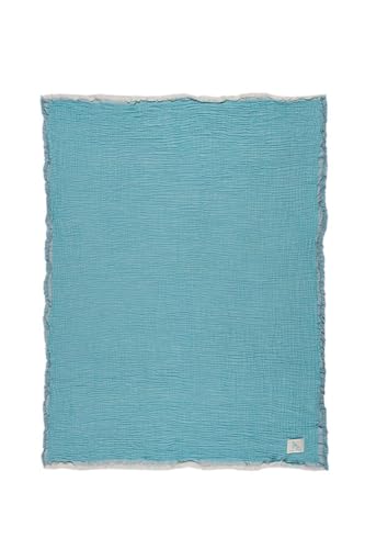 Battaniye, 4 Katlı Müslin Pamuksu Yumuşaklık Bebek Çocuk Müslin Örtü%100 Pamuk 80 * 110 Cm Turkuaz 110 x 80