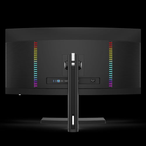Image of INNOCN 34Q1R 34 inch OLED Gaming Ultrawide Monitor Curved WQHD 3440 x 1440p 175Hz Computer Monitor, USB Type C Power Delivery, HDMI, DP, Stereo Speakers, Charger Pad, Black